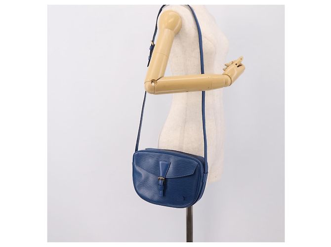 Borsa a tracolla LOUIS VUITTON Epi Jeune Fille MM Toledo Blue M52155 LV Auth ka5770A - vista 25
