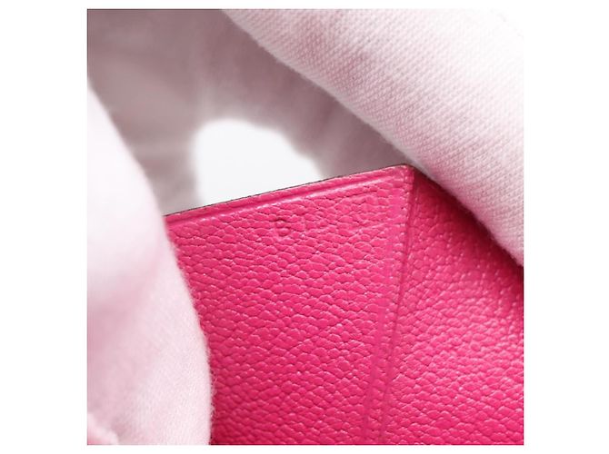 Hermès Portafoglio HERMES Beansufla in pelle rosa argento Auth 198769A - vista 12