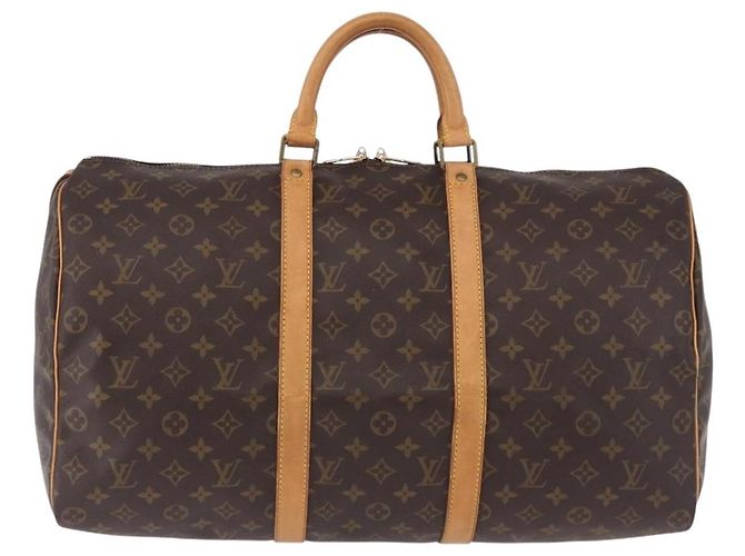 LOUIS VUITTON Monogram Keepall 50 Boston Bag M41426 LV Auth 186662A Monogramma - vista 13