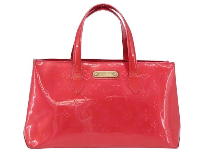 Borsa LOUIS VUITTON Monogram Vernis Wilshire PM Rose Pop M93643 LV Auth 196272 Rosa - vista 13