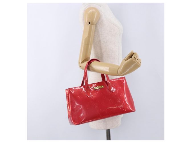 Borsa LOUIS VUITTON Monogram Vernis Wilshire PM Rose Pop M93643 LV Auth 196272 Rosa - vista 25