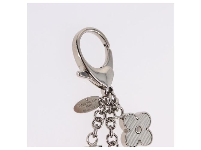 LOUIS VUITTON Bijou Sac Fleur de Epi BB Key Holder metal M64536 LV Auth 198804M Argento - vista 10