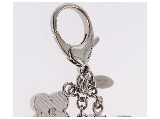 LOUIS VUITTON Bijou Sac Fleur de Epi BB Key Holder metal M64536 LV Auth 198804M Argento - vista 7