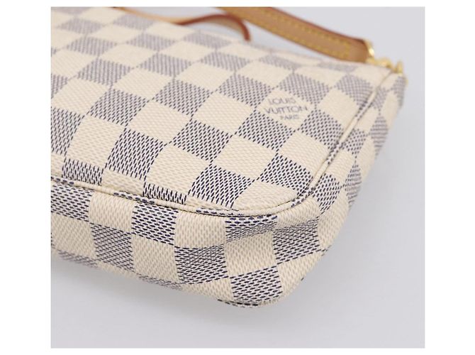 LOUIS VUITTON Damier Azur Pochette Accessoires Pouch N51986 LV Auth 197195V - vista 16