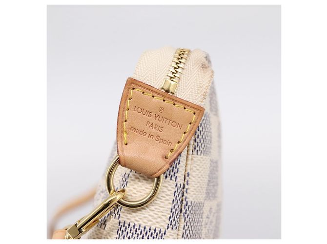 LOUIS VUITTON Damier Azur Pochette Accessoires Pouch N51986 LV Auth 197195V - vista 17
