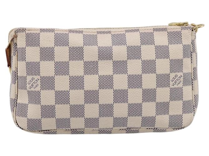 LOUIS VUITTON Damier Azur Pochette Accessoires Pouch N51986 LV Auth 197195V - vista 2