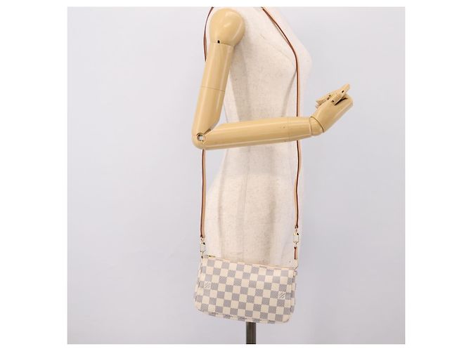 LOUIS VUITTON Damier Azur Pochette Accessoires Pouch N51986 LV Auth 197195V - vista 21