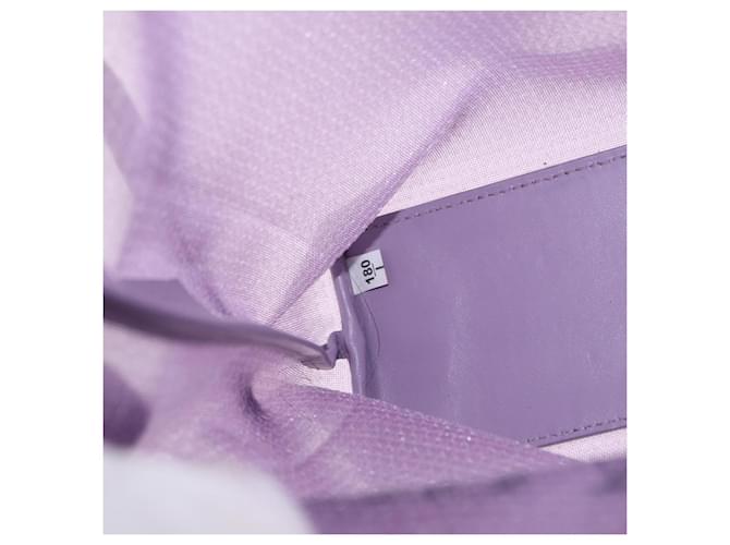 Borsa a mano PRADA Mesh Sequins Purple Silver Auth mr2840 Argento Porpora - vista 11