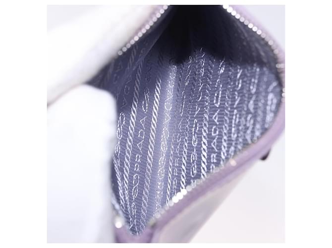 Borsa a mano PRADA Mesh Sequins Purple Silver Auth mr2840 Argento Porpora - vista 16