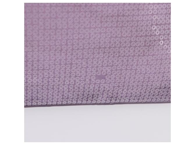 Borsa a mano PRADA Mesh Sequins Purple Silver Auth mr2840 Argento Porpora - vista 2