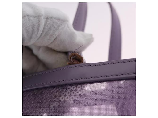 Borsa a mano PRADA Mesh Sequins Purple Silver Auth mr2840 Argento Porpora - vista 6