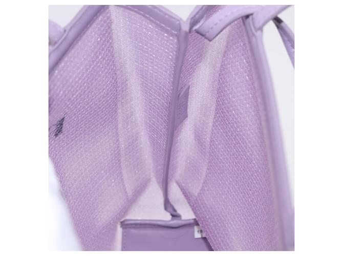 Borsa a mano PRADA Mesh Sequins Purple Silver Auth mr2840 Argento Porpora - vista 9