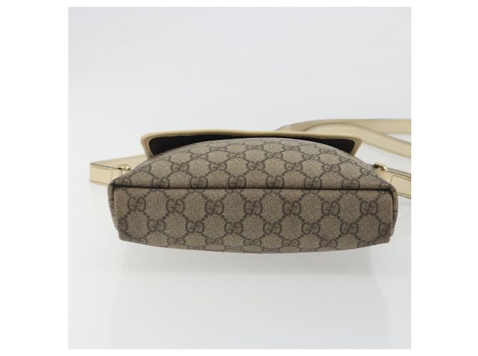 Borsa a tracolla GUCCI GG Supreme PVC Beige Gold 223666 Auth 194327 D'oro - vista 5