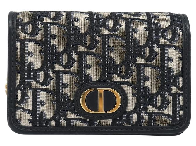 Borsa a tracolla con catena Christian Dior Trotter Canvas Navy Gold Auth 196933M D'oro Blu navy - vista 13