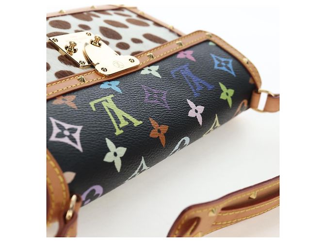 LOUIS VUITTON Monogram Multicolor Pochette Dalmatian Black M9282 Auth 197035SM Nero - vista 6
