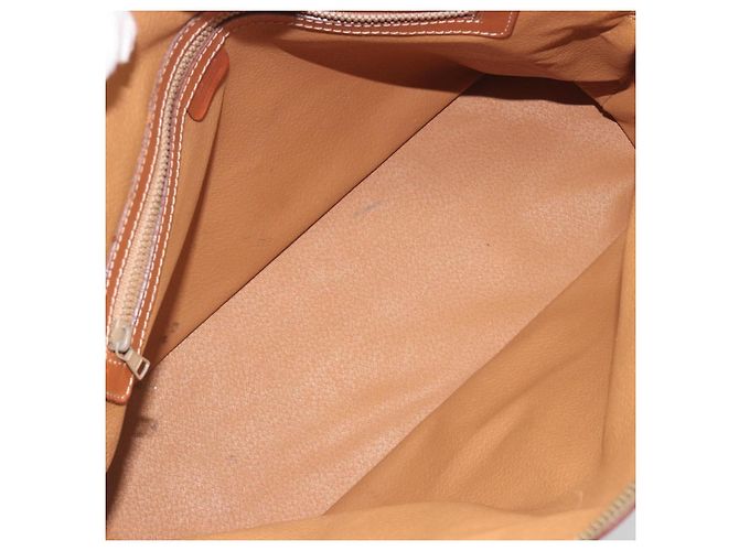 Céline Borsa a mano CELINE Macadam Canvas PVC Leather Brown Gold Auth mr2823 Marrone D'oro - vista 11