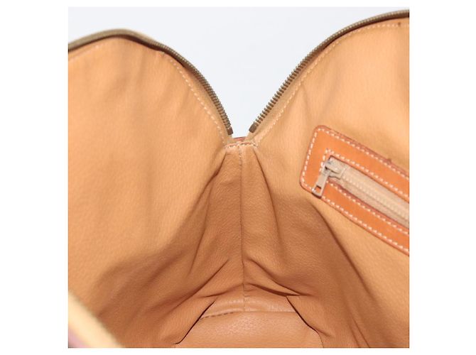 Céline Borsa a mano CELINE Macadam Canvas PVC Leather Brown Gold Auth mr2823 Marrone D'oro - vista 19