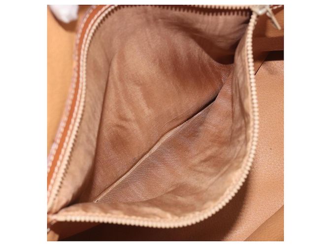 Céline Borsa a mano CELINE Macadam Canvas PVC Leather Brown Gold Auth mr2823 Marrone D'oro - vista 21
