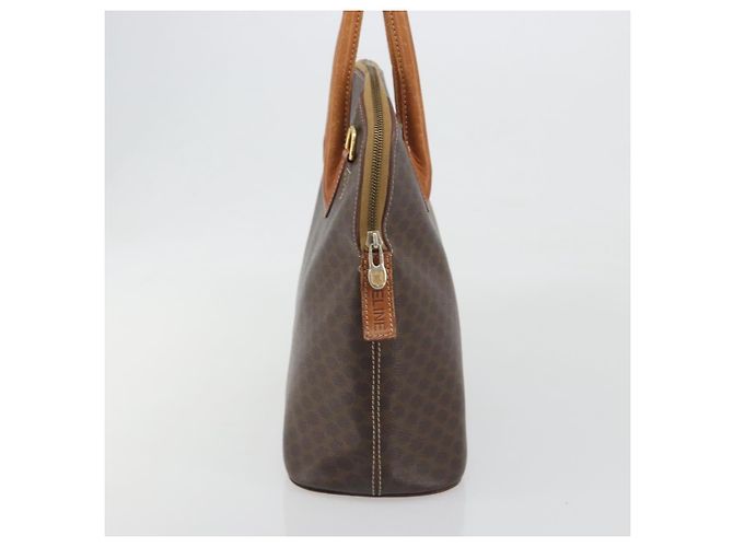Céline Borsa a mano CELINE Macadam Canvas PVC Leather Brown Gold Auth mr2823 Marrone D'oro - vista 4