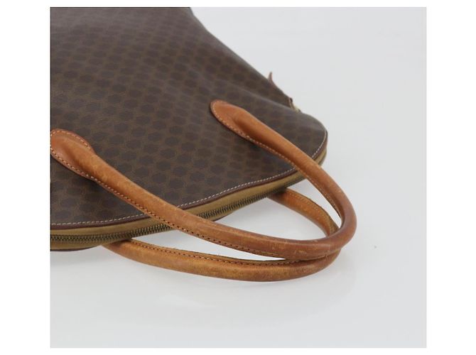 Céline Borsa a mano CELINE Macadam Canvas PVC Leather Brown Gold Auth mr2823 Marrone D'oro - vista 7