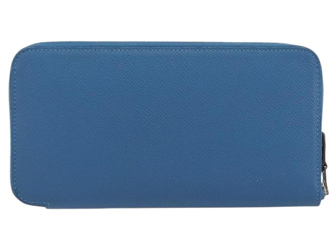 Hermès HERMES Azap Silk In Wallet Leather Blue Silver Auth 196072M Silber Blau - Ansicht 13