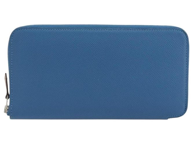 Hermès HERMES Azap Silk In Wallet Leather Blue Silver Auth 196072M Silber Blau - Ansicht 2