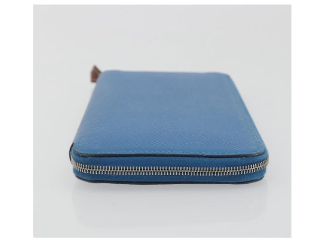 Hermès HERMES Azap Silk In Wallet Leather Blue Silver Auth 196072M Silber Blau - Ansicht 3