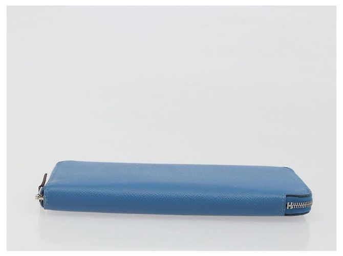 Hermès HERMES Azap Silk In Wallet Leather Blue Silver Auth 196072M Silber Blau - Ansicht 6
