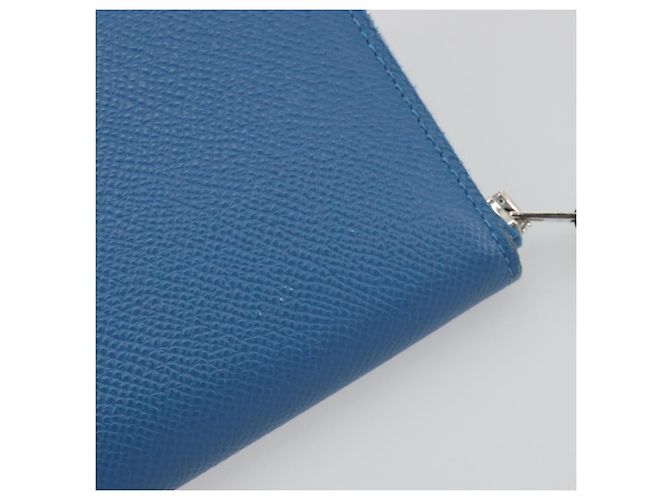 Hermès HERMES Azap Silk In Wallet Leather Blue Silver Auth 196072M Silber Blau - Ansicht 8