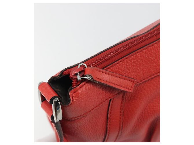 Borsa a tracolla GUCCI Abbey in pelle Outlet Rossa Argento 265691 Auth 198654 - vista 10