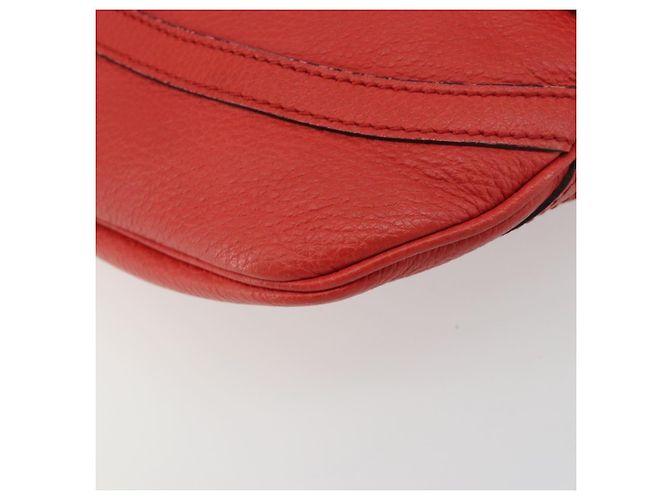 Borsa a tracolla GUCCI Abbey in pelle Outlet Rossa Argento 265691 Auth 198654 - vista 14