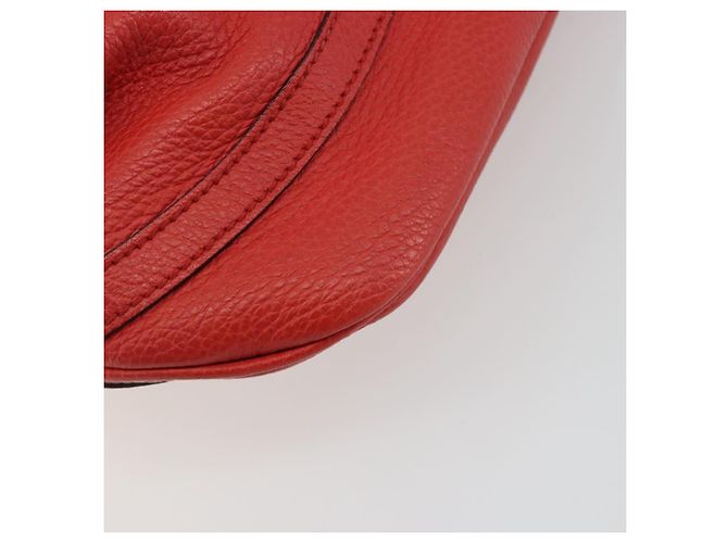 Borsa a tracolla GUCCI Abbey in pelle Outlet Rossa Argento 265691 Auth 198654 - vista 15