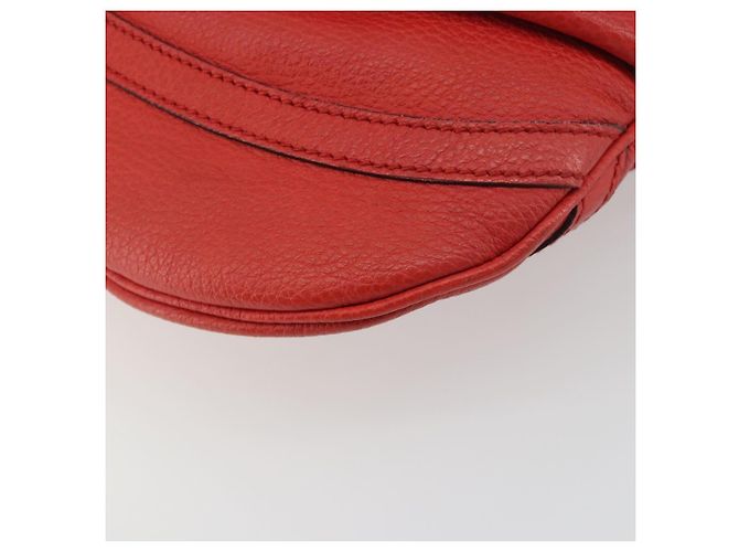 Borsa a tracolla GUCCI Abbey in pelle Outlet Rossa Argento 265691 Auth 198654 - vista 16