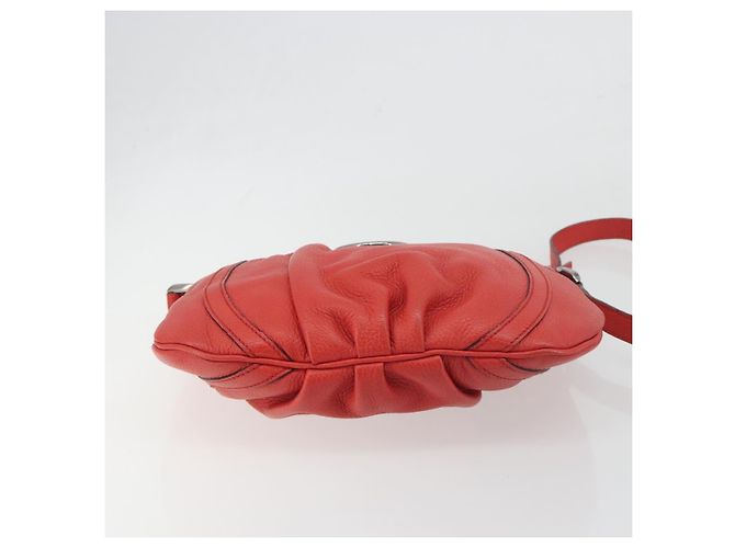 Borsa a tracolla GUCCI Abbey in pelle Outlet Rossa Argento 265691 Auth 198654 - vista 5