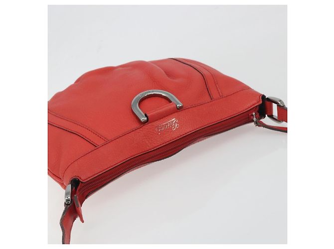 Borsa a tracolla GUCCI Abbey in pelle Outlet Rossa Argento 265691 Auth 198654 - vista 6