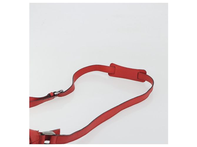 Borsa a tracolla GUCCI Abbey in pelle Outlet Rossa Argento 265691 Auth 198654 - vista 8