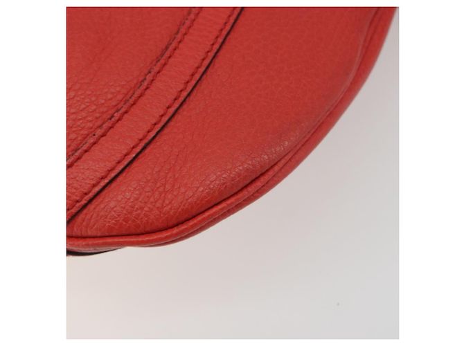 Borsa a tracolla GUCCI Abbey in pelle Outlet Rossa Argento 265691 Auth 198654 - vista 9