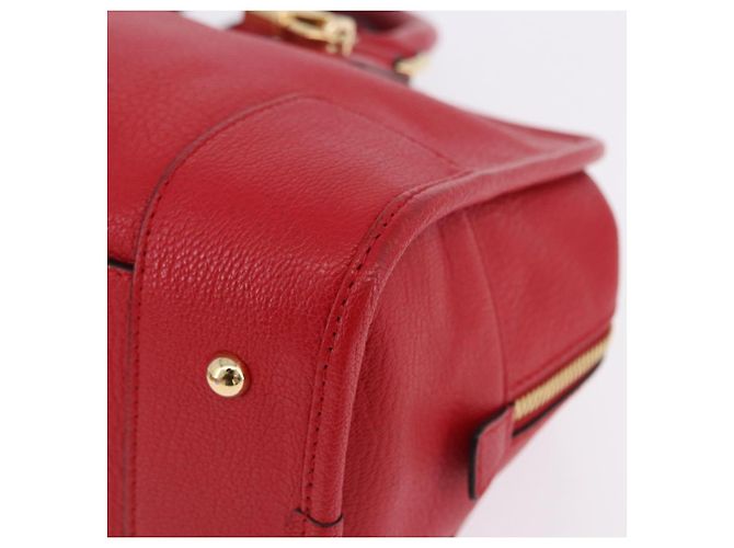Borsa a mano LOEWE Amazona 28 in pelle rossa e oro Auth 197185SAM Rosso D'oro - vista 16