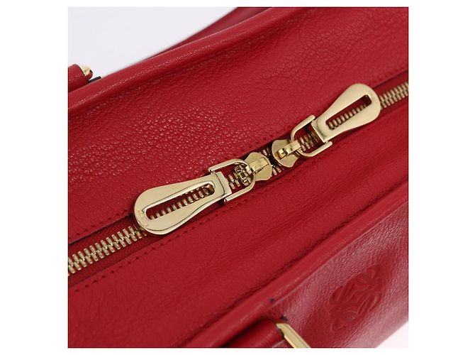 Borsa a mano LOEWE Amazona 28 in pelle rossa e oro Auth 197185SAM Rosso D'oro - vista 19