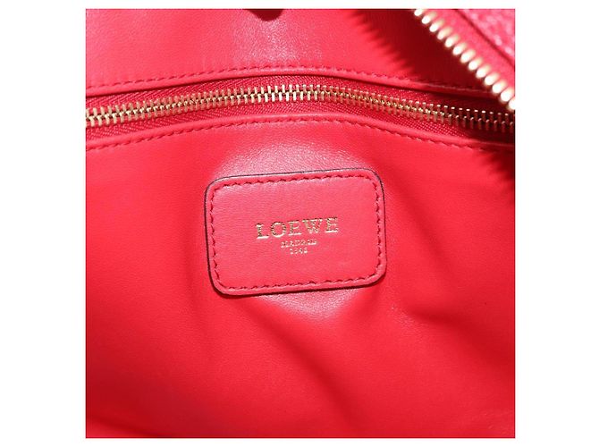 Borsa a mano LOEWE Amazona 28 in pelle rossa e oro Auth 197185SAM Rosso D'oro - vista 22