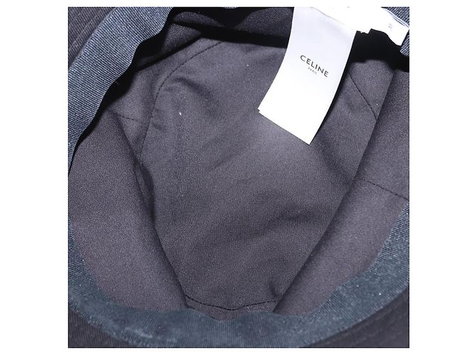 Céline Cappello Bucket CELINE in Cotone M Nero Auth BA15277M - vista 10
