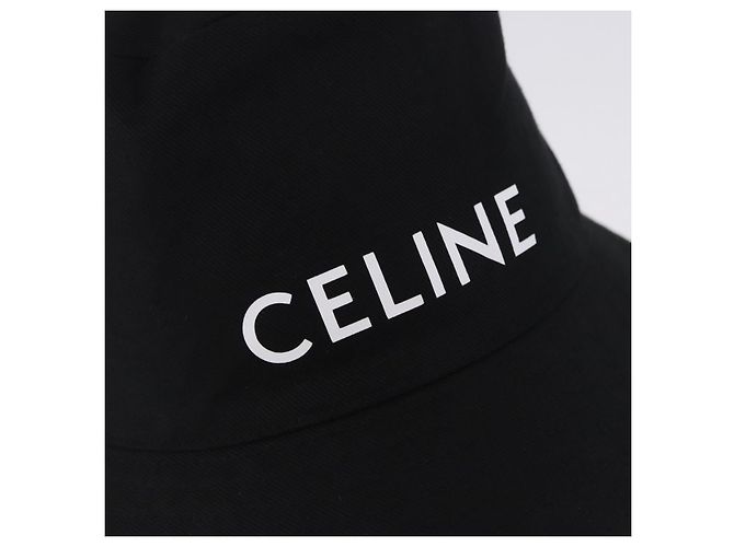 Céline Cappello Bucket CELINE in Cotone M Nero Auth BA15277M - vista 6
