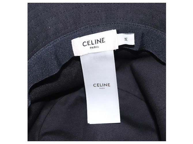Céline Cappello Bucket CELINE in Cotone M Nero Auth BA15277M - vista 9