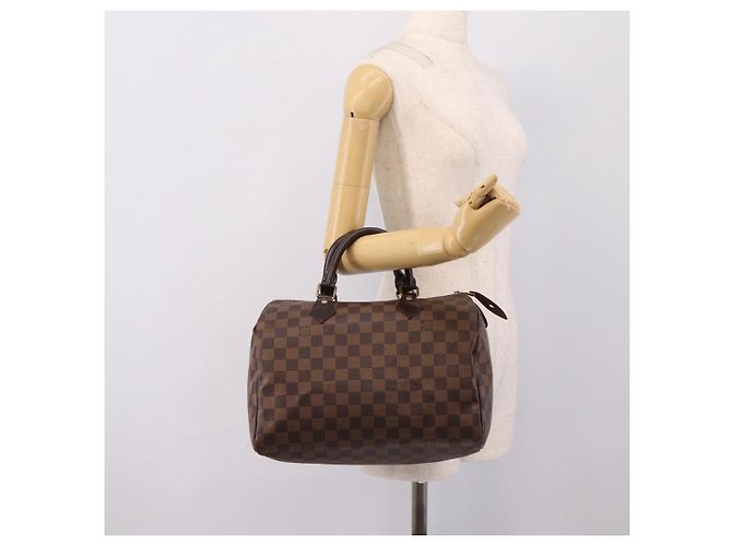 Borsa a mano LOUIS VUITTON Damier Ebene Speedy 30 N41364 LV Auth 197300V - vista 21