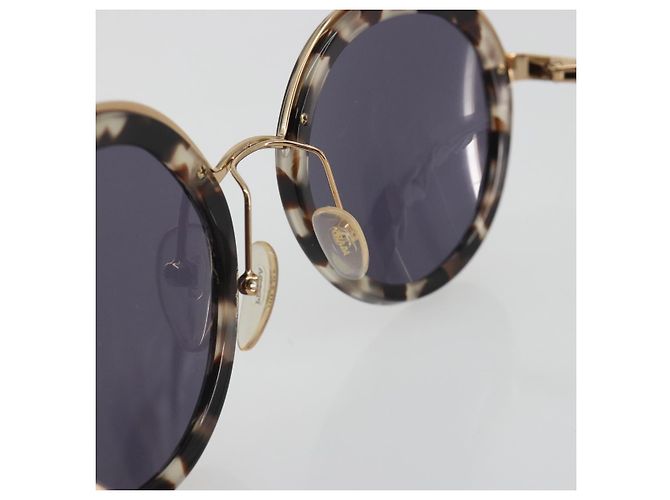 Gafas de sol PRADA Metal Brown Champagne Gold Auth 196722M Castaño Dorado - vista 10