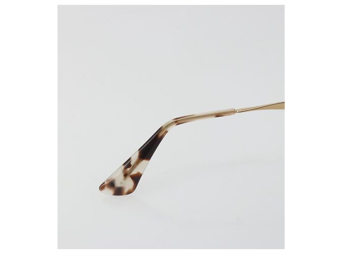 Gafas de sol PRADA Metal Brown Champagne Gold Auth 196722M Castaño Dorado - vista 14