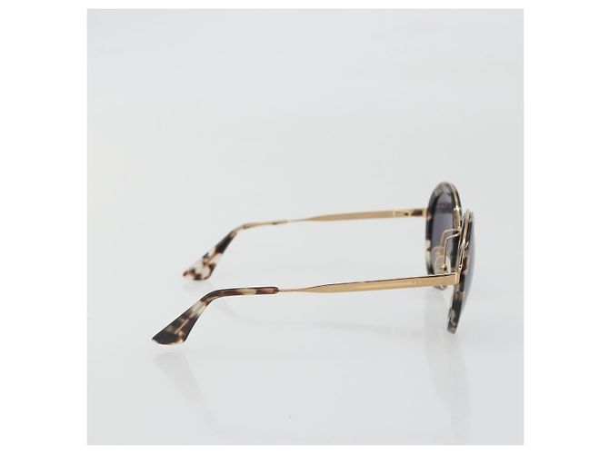 Gafas de sol PRADA Metal Brown Champagne Gold Auth 196722M Castaño Dorado - vista 4