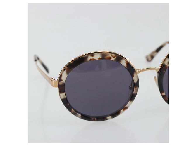 Gafas de sol PRADA Metal Brown Champagne Gold Auth 196722M Castaño Dorado - vista 5