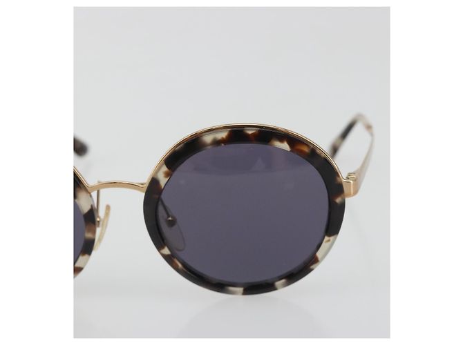 Gafas de sol PRADA Metal Brown Champagne Gold Auth 196722M Castaño Dorado - vista 6
