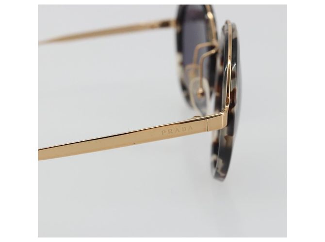 Gafas de sol PRADA Metal Brown Champagne Gold Auth 196722M Castaño Dorado - vista 7